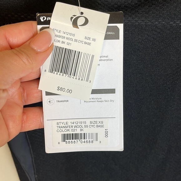 Nwt Pearl Izumi Women's Transfer Wool SS Cycling Baselayer, size XS - Picture 4 of 4